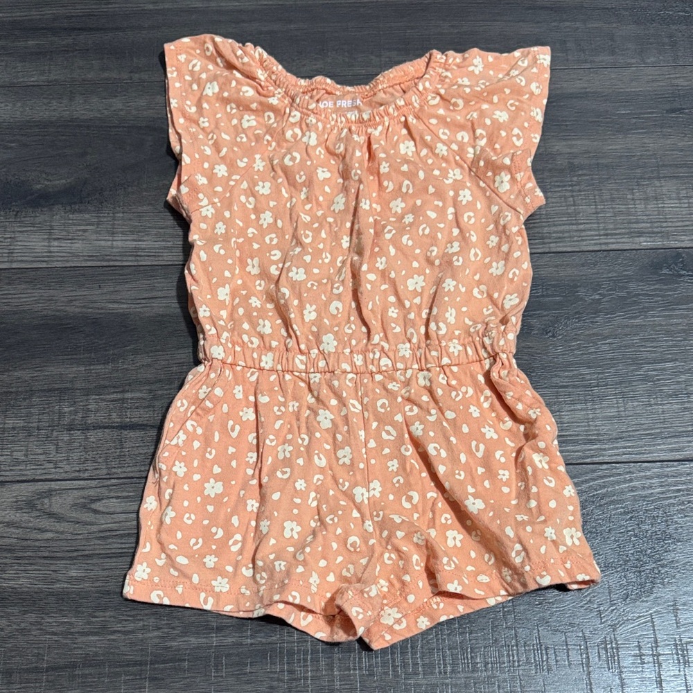 Joe Fresh Kids Peach Floral Romper